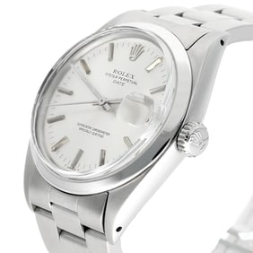 Rolex Date Stainless Steel Silver Dial