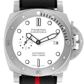 Panerai Submersible QuarantaQuattro Bianco Steel Mens