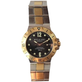 Bulgari Ladies Yellow Gold Stainless Steel