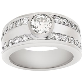 Gents diamond ring in 18k white