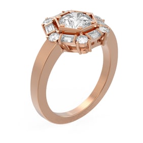 2.18 ctw Diamond Ring 18K Rose Gold