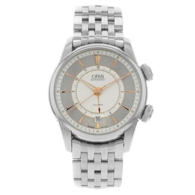Oris Artelier Alarm Silver Dial Steel