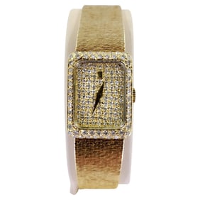 Concord Yellow Gold Pave Diamond Ladies