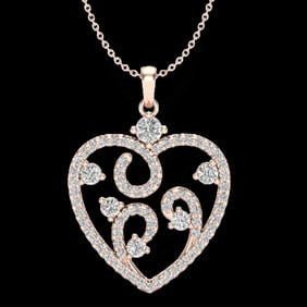1.15 ctw Micro Pave VS/SI Diamond Designer Designer 14k Rose Gold