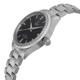 Tudor Style 34mm Stainless Steel Black