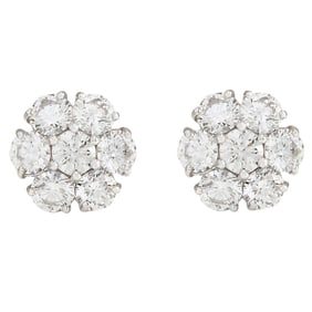 2.00 CTW Diamond 18K White Gold Earrings