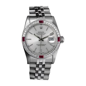Rolex Datejust Silver Stick Dial with