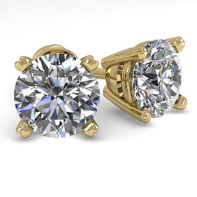 2.01 ctw VS/SI Diamond Stud Designer Earrings 14k Yellow Gold
