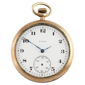 1920s Elgin Gold-Filled Antique Open Face