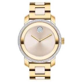 Movado Bold Ceramic 36mm Gold Dial