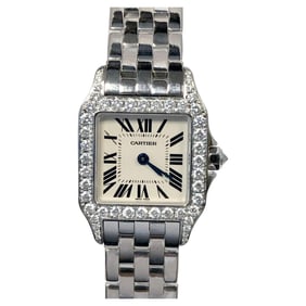 Cartier Santos DeMoiselle White Gold and