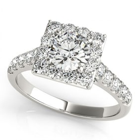 2 ctw Certified VS/SI Diamond Halo Ring 18k White Gold