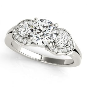 1.7 ctw VS/SI Diamond 3 Stone Ring 18k White Gold