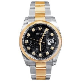 Rolex DateJust Jubilee Black Dial Two-Tone
