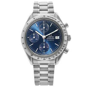 Omega Speedmaster Chronograph Steel Blue Dial