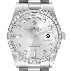 Rolex President Day-Date Platinum Diamond Mens