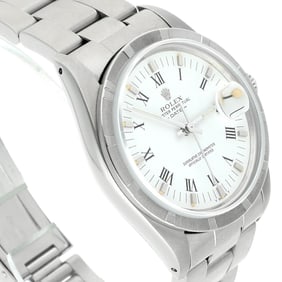 Unisex Rolex Date Stainless Steel Watch