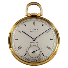 Gruen Open Face Veri-Thin 10 Karat