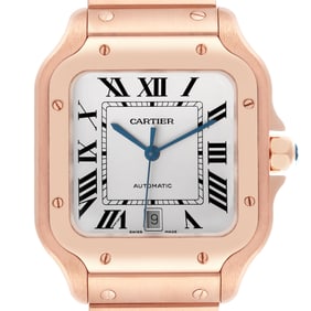 Cartier Santos Large Rose Gold Silver