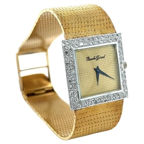 Bueche Girod Square 18k Gold Diamond