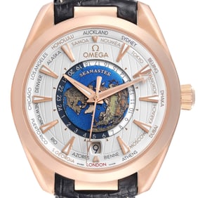 Omega Aqua Terra 43 Worldtimer Rose