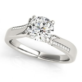 1.18 ctw Certified VS/SI Diamond Ring 18k White Gold
