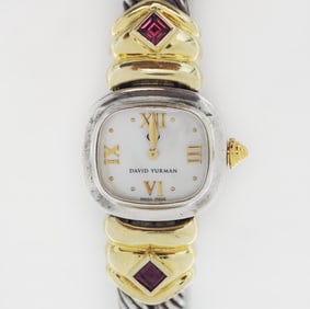 David Yurman 925 14K Renaissance Cable