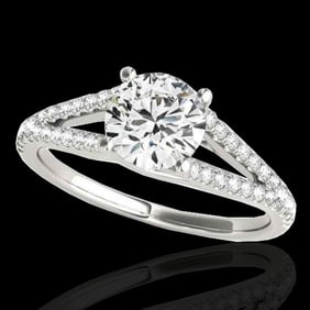 1.75 ctw Certified Diamond Solitaire Ring 10k White Gold