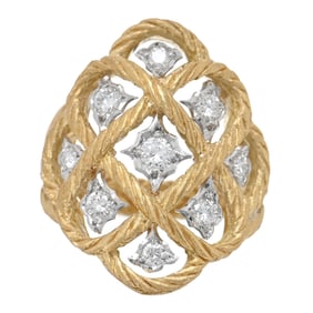 Buccellati 18K Yellow White Gold Diamond