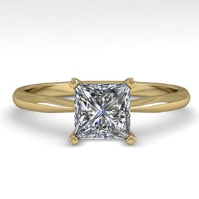 1.01 ctw Princess Cut VS/SI Diamond Engagment Ring 14k Yellow Gold