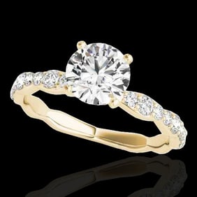 1.4 ctw Certified Diamond Solitaire Ring 10k Yellow Gold