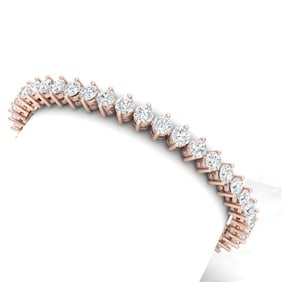 13 ctw Certified VS/SI Diamond Bracelet 18K Rose Gold