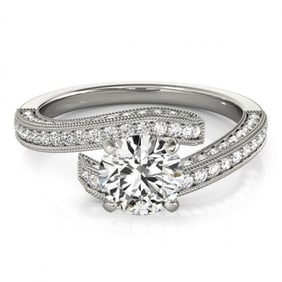 2 ctw Certified VS/SI Diamond Bypass Ring 18k White Gold