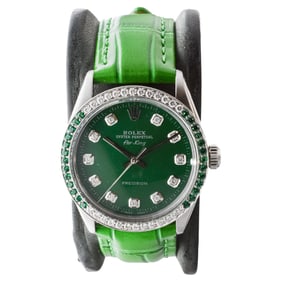 Rolex Steel Air-King with Custom Diamond