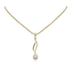 0.81 ctw Diamond Necklace 18K Yellow Gold