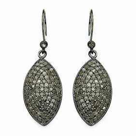 2.82 CT Genuine Diamond 14K White Gold Earrings