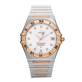 Omega Stainless Steel 18K Red Gold