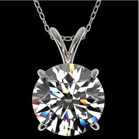 2.50 ctw Certified Quality Diamond Necklace 10k White Gold