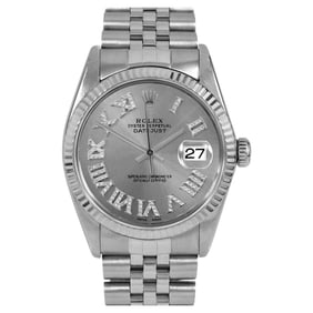 Rolex Mens SS Datejust Slate Roman