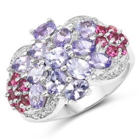 2.70 CT Genuine Tanzanite 14K White Gold Ring