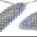 2.98 CT Genuine Tanzanite 14K White Gold Pendant