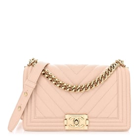 Chanel Caviar Chevron Quilted Medium Boy
