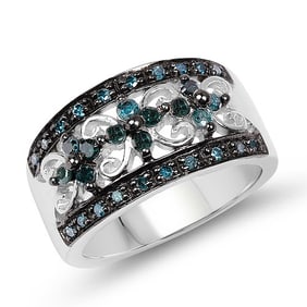 0.54 CT Genuine Blue Diamond 14K