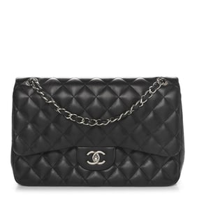 Chanel Lambskin Quilted Jumbo Double Flap