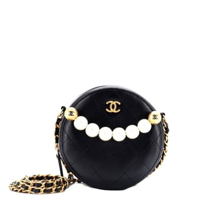 Chanel Chic Pearls Round Clutch with