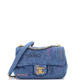 Chanel Denim Mood Flap Bag Logo