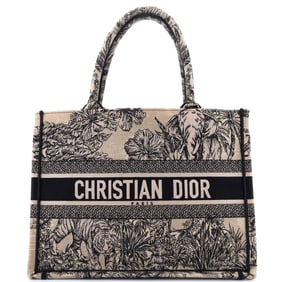 Christian Dior Book Tote Embroidered Canvas