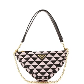 Prada Double Symbole Triangle Bag Leather