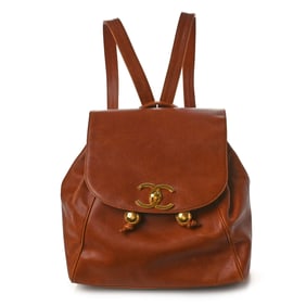 Chanel Caviar CC Backpack Brown