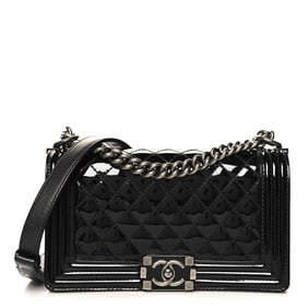 Chanel Patent Calfskin Quilted Medium Boy